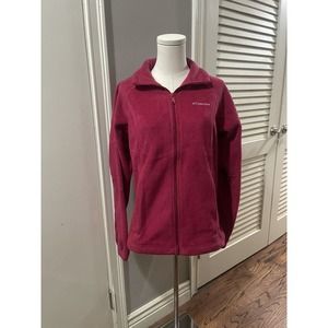 Columbia Jacket Fuchsia Womens Size M Fleece Full‎ Zip Long Sleeve Winter Ladies